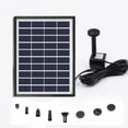 thumbnail image 1 of Solar Fountain Waterfall Pump Outdoor Rotatable 4 Nozzles Landscape Decoration Decorative Pond for Bird Bath Pool Fish Tank 6W, 1 of 9