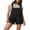 Black, variant on Gupgi Denim Bib Overalls for Women Jumpsuits Adjustable Straps Pocket Romper Shorts Casual Rolled Cuff Shortalls