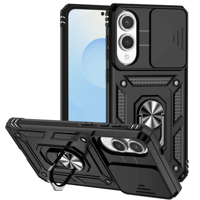 TYJKeJi Case with Stander Holder Kickstand Drop Resistant Shockproof Case For Samsung Galaxy S25 Edge