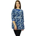 thumbnail image 1 of Phagun Kurta Décontracté pour Femmes, Haut à Manches 3/4, Kurti Courte, Blouse en Coton, 1 of 5