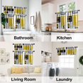 thumbnail image 5 of Yellow Kitchen Curtains Tiers and Valances Set 3 Piece for Windows Grey and Black Kitchen Window Curtains Set,Gold Geometric Modern Art Valances for Living Room(36" Tiers Set), 5 of 5