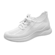 AUDeals Women's Y2K Chunky Sneakers, Mesh Athletic Shoes with Orthopedic Comfort for Gym and Walking (White, 9)