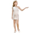 thumbnail image 1 of Wdgfv Robe à Paillettes pour Filles, Robe Moulante de Fête, Sans Manches, Robe de Danse Scintillante pour Anniversaire, Argent, 15-16 Ans, 1 of 4
