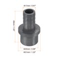 thumbnail image 2 of Unique Bargains UPVC Reducer Pipe Fitting 25mm OD 17mm Barbed, 3 Pack Straight Coupling Adapter Connector, Grey, 2 of 5