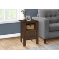 thumbnail image 1 of Monarch Specialties Accent Table, Side, End, Nightstand, Lamp, Storage, Living Room, Bedroom, Walnut Laminate, Transitional, 1 of 4