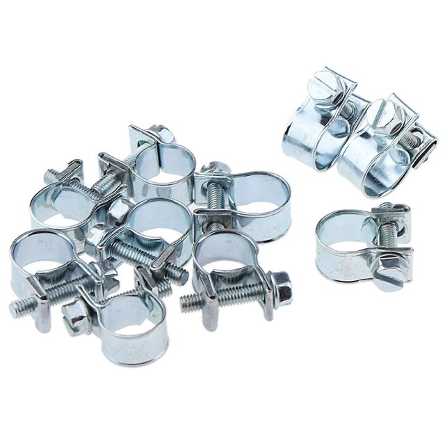 Abbracc 10pcs Intake Intercooler Hose Clamp Mini Clamps- Ø 10 - 12mm as described
