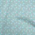 thumbnail image 1 of oneOone Polyester Spandex Turquoise Blue Fabric Animal Craft Projects Decor Fabric Printed By The Yard 56 Inch Wide, 1 of 5