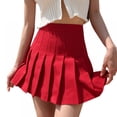 thumbnail image 1 of Jupe Plissée Mini pour Femmes Taille Haute Jupe Ajustée Jupe Plissée d'Été, 1 of 6