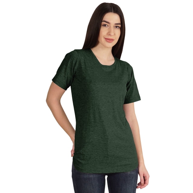 Inkmeso Womens Basic Crewneck Tshirt Short Sleeve Regular Fit Long Tee Workout Top