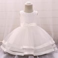 thumbnail image 2 of Robes pour Bébé Fille Robes de Tout-Petit Formelles Robe Blanche pour Fille Robes d'Anniversaire pour Filles Robe pour Filles 3-6 Mois, 2 of 9