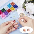 thumbnail image 2 of CHUANK 100pcs 10 Color Crackle Glass Beads 10mm Handcrafted Lampwork Round Crystal Beads Bulk, 2 of 9