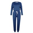 thumbnail image 4 of FAIWAD Ensemble 2 Pcs pour Femme Chandail à Manches Longues à Col Rond et Pantalon de Jogging Long Survêtement Décontracté, 4 of 5