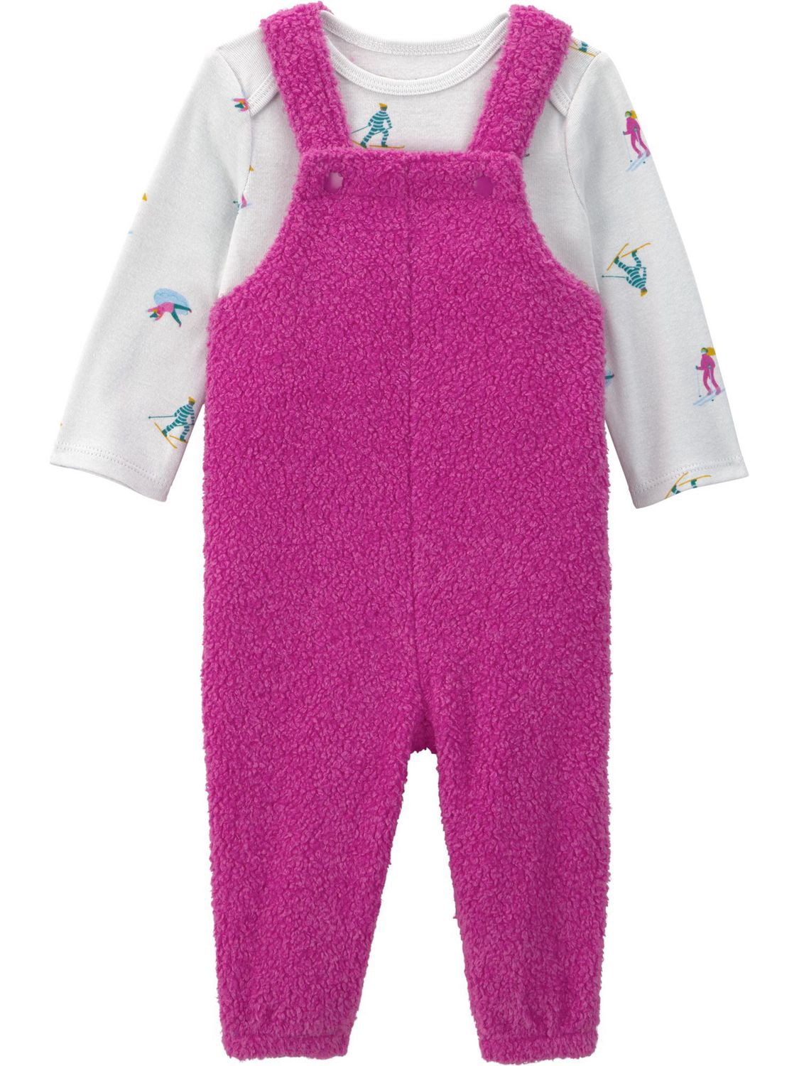 Carter's Child of Mine Baby Girl 2-Piece Skiers Overall and Top Set