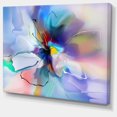thumbnail image 3 of Designart Abstract Creative Blue Flower Canvas Wall Art, 3 of 4