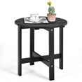 thumbnail image 1 of Patiojoy Table d'Appoint Rond d'Extérieur de 18 Pouces Table Basse en Bois Convenant au Jardin, au Patio, au Balcon Noir, 1 of 5