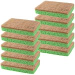 Hottest 10 Pack Natural Dish Sponge, Eco-Friendly Scrub Sponge, Compostable Coconut & Cellulose Cleaning Scrubber Non-Scratch Kitchen Sponge for Pot,Pan,Bathroom,Flatware,Sink,