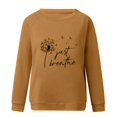thumbnail image 3 of Hauts Décontractés pour Femmes, Chandail Ample à Manches Longues avec Impression Florale et Col Rond, 3 of 7
