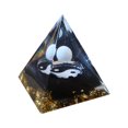 thumbnail image 2 of Crystal Quartz Resin Pyramid Desk Ornament 5cm Natural Stone Decorative Stand for Office Tabletop Zen Decor Gift, 2 of 6