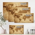 thumbnail image 4 of Designart Ancient Map of The World V Canvas Wall Art, 4 of 4