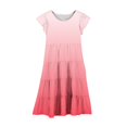 thumbnail image 4 of RXIRUCGD 2025 Vêtements d'Été pour Enfants Mode Filles Nouvelle Robe d'Été à Manches Courtes Poches à Volants Col Rond Imprimé, 4 of 4