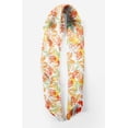 thumbnail image 2 of Bimba Orange Colorful Leaves Pure Silk Printed Head Bandanas Summer Neck Wrap Scarf 40 x 80 Inches, 2 of 6