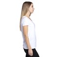 thumbnail image 3 of T-Shirt à Manches Courtes Col en V pour Femmes - Blanc - m, 3 of 3