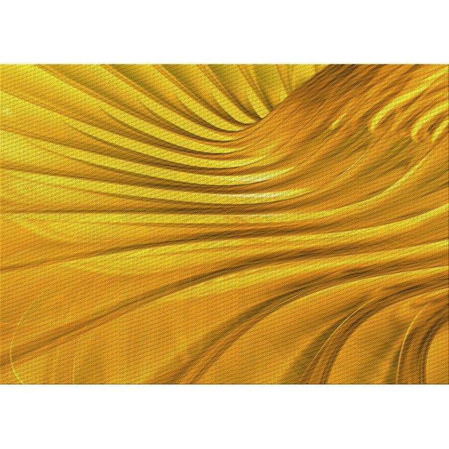 Ahgly Company Tapis Rectangulaire Lavable en Machine Intérieur Transitionnel Jaune Profond, 8 Pieds x 12 Pieds