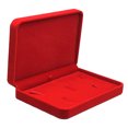 thumbnail image 1 of Upscale Velvet Jewelry Bracelet Necklace Rings Gift Display Case Storage Red, 1 of 8