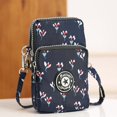 thumbnail image 1 of Woman‘s Cell Phone Bag with Large Capacity Wrist Strap Prints Design for Outdoor School Office Commute, 1 of 2