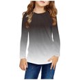 thumbnail image 2 of cfhntfmh Chandails de Détente pour Filles Garçons Tuniques Décontractées Imprimées à Col Rond Hauts d'Automne Confortables à Manches Longues sous-Maillots Basiques pour 3-14 Ans, 2 of 7