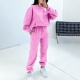 thumbnail image 1 of Ensemble de Deux Pièces pour Femmes 2023 Mode Poche Col Rond Décontracté Manches Longues Chandail en Molleton + Pantalon Ensemble de Sport pour Femmes en Solde, 1 of 8
