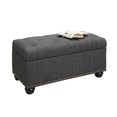 thumbnail image 2 of Convenience Concepts Designs4Comfort Ottomane de Rangement 7th Avenue en Tissu Gris, 2 of 5