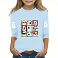 thumbnail image 2 of MKOSPLRT T-Shirts d'Halloween pour Enfants Filles Garçons Manches 3/4 Hauts Col Rond T-Shirts Graphiques Amusants Décontractés Amples T-Shirts de Sortie T-Shirts de Rentrée, 2 of 4