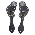 thumbnail image 2 of TOPINCN 2PCS Spur Straps for Cowboy, Boots Equipment, Rodeo, Equestrian, Full Grain Leather, Handmade Accessories, 2 of 7