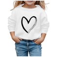 thumbnail image 1 of PMVFHDE Chandail pour Filles Chandail à Capuchon pour Fille Manches Longues Doux Chandail Graphique Hoody Enfants Mignons Chandails à Enfiler Haut Vêtements pour Filles Blanc, 3-4 Ans, 1 of 4