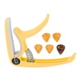 thumbnail image 4 of Electric Guitar Capo, Clear Tone Quick Release Guitar Capo Set  For Mandolin For Ukulele Yellow, 4 of 8