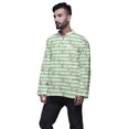 thumbnail image 2 of Atasi Kurta Décontractée Imprimée à Col Chinois Chemise Ethnique Kurta Courte pour Homme Tunique, 2 of 5