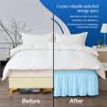 thumbnail image 4 of Wrap Around Bed Skirt 10" inch Drop Easy Care Microfiber Made Bedskirts (RV King-Light Blue), 4 of 6