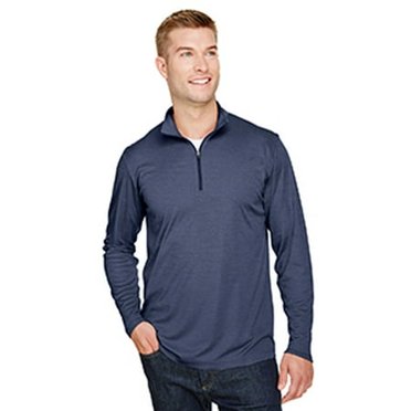 Men's Zone Sonic Heather Performance Quarter-Zip - SP DRK NVY HTH - 4XL