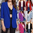 thumbnail image 1 of QIPOPIQ Vestes Décontractées pour Femmes à Manches Longues, à Revers Tendance, Légères, à Revers, à l'Avant Ouvert, Blazer avec Poches, Liquidation, 1 of 9