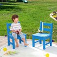 thumbnail image 4 of Gymax 2 PCS Kids Chairs Indoor Outdoor Heavy-Duty All-Weather Children Learning Chair Blue, 4 of 9