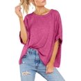 thumbnail image 3 of ORUYROP T-Shirt Surdimensionné pour Femmes Été Décontracté à Manches Courtes Tee Ample Hauts, 3 of 5