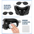 thumbnail image 4 of Silicone Cover Set Compatible with Oculus/Meta Quest 3 Accessories, Touch Controller Grips Cover, VR Shell Cover, Facial Interface Cover, Protective Lens Cover, Tempered Glass Lens Caps, 4 of 6
