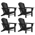 thumbnail image 1 of Chaise Adirondack Classique d'Extérieur (Ensemble de 4) en Noir, 1 of 8