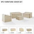 thumbnail image 3 of Crosley Brands MO75011-TA 4 Piece Sectional Cover Set, Tan, 3 of 9