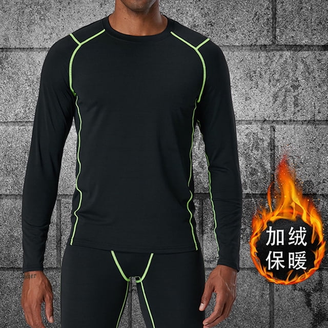 Styesk Mens Shirts Men's Splice Exercise Close-fitting High Resilience Round Neck Long Sleeved
