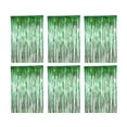 thumbnail image 2 of pitrice 6 Pcs Paillettes Toile de Fond de Fête Rideau en Guirlande Métallique Anniversaire Mariage Shower de Bébé Arrière-Plan Fournitures de Faveur Vert, 2 of 9