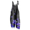 thumbnail image 1 of yoeyez Rompers for Women Summer,Ladies Print Summer Plus Size Long Jumpsuits Sleeveless Adjustable Straps Backless Overalls Jumpsuits With Pockets Purple,3XL, 1 of 6