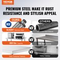 thumbnail image 2 of VEVOR Stainless Steel Work Table Commercial Prep Table 24x48 Inch With 4 Casters, 2 of 9