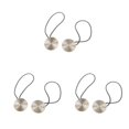 thumbnail image 4 of yingyy 1/2/3/5 2 Pieces Curtain Tieback Round Polyester Replacement Simple Style Household Kitchen Sunshade Drape Fixing Fastener Silver 3PCS, 4 of 6
